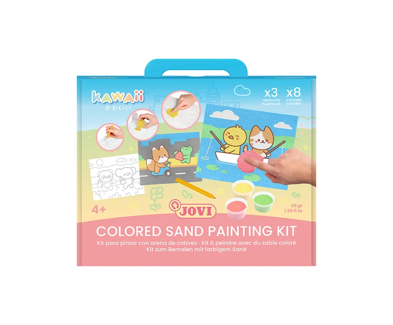 JOVI Play&Fun Kawaii set za slikanje s peskom – 12 kosov