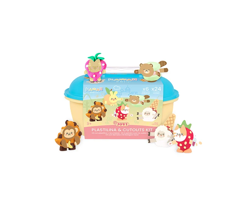 JOVI Play&Fun Kawaii prirodni plastelin u koferu – set s priborom