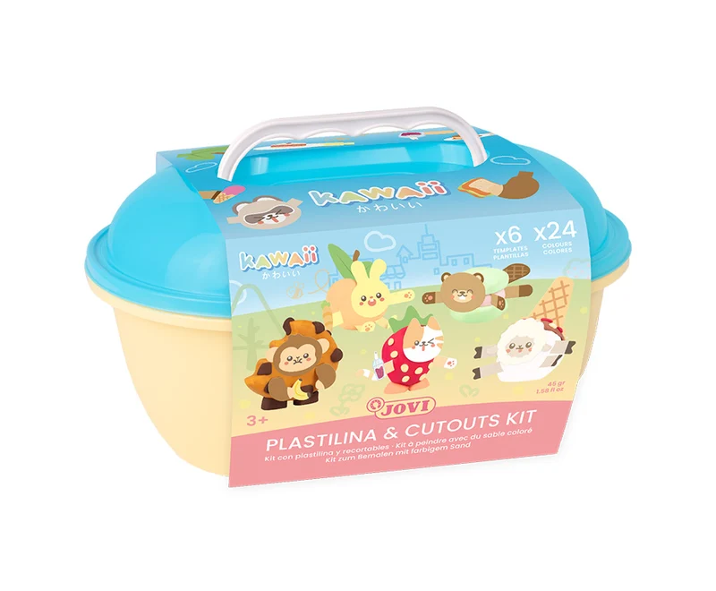 JOVI Play&Fun Kawaii prirodni plastelin u koferu – set s priborom