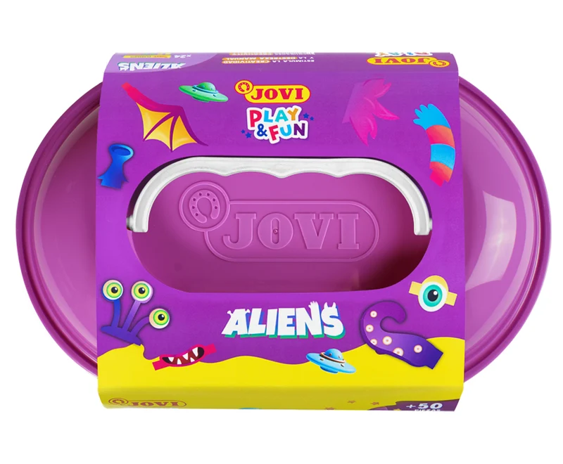 JOVI Play&Fun plastilina naturale in valigetta Aliens - 50 pz
