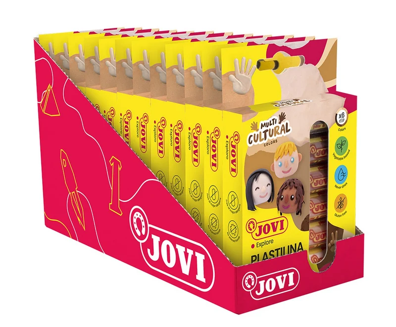 JOVI natürliche Knete Hautfarben 6 x 15 g