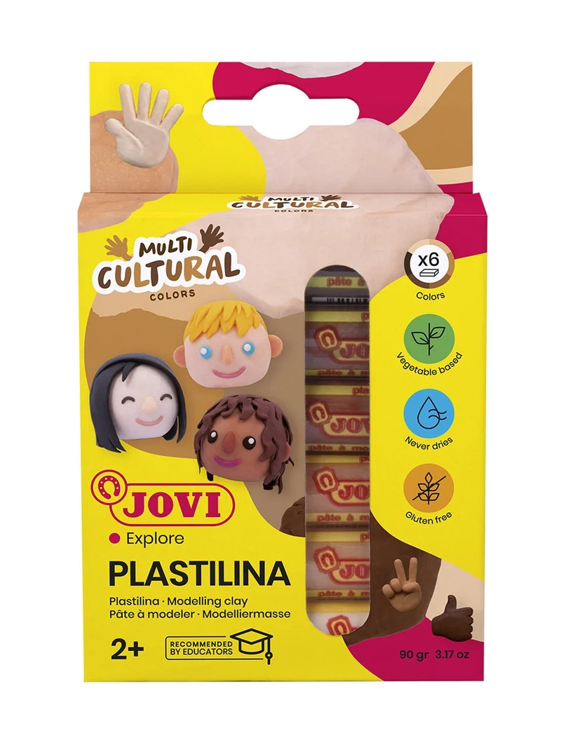 JOVI natürliche Knete Hautfarben 6 x 15 g